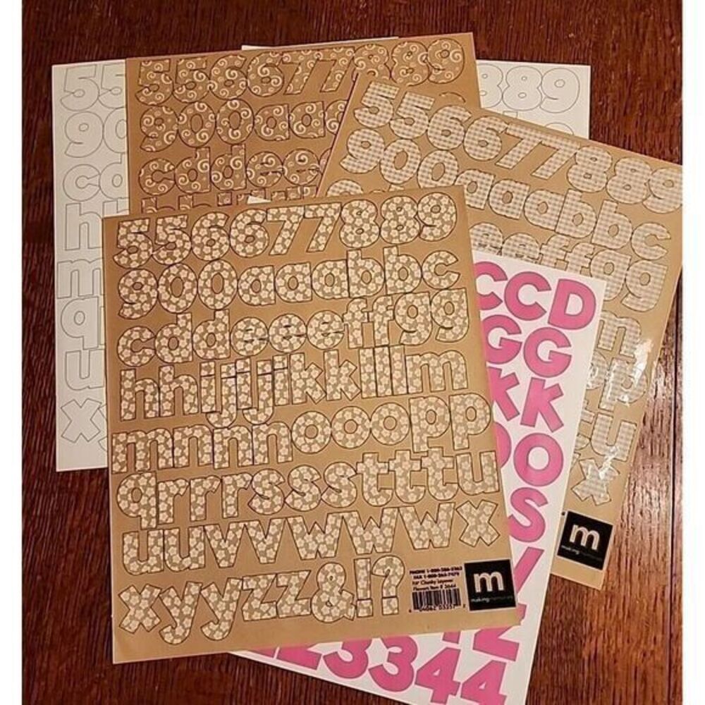 WHITE ALPHA MARKERS Alphabet Stickers1-1/4Making Memories•Color Yourself Layover